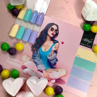 Abstract Brush N' Color Collectie CANDY POP PARADISE 4 x 10ml
